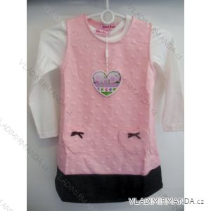Šaty s tričkom dlhý rukáv detské Dievčenské (98-128) GLASS BEAR P-2051