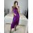Šaty dlhé spoločenské bez rukávu dámske (S/M ONE SIZE) TALIANSKA MODA IM323141/DU S/M fuchsiová