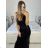 Šaty dlhé spoločenské flitrové dlhé na ramienka dámske (S/M ONE SIZE) TALIANSKA MODA IMM23M24589