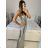 Šaty dlhé spoločenské flitrové dlhé na ramienka dámske (S/M ONE SIZE) TALIANSKA MODA IMM23M24589