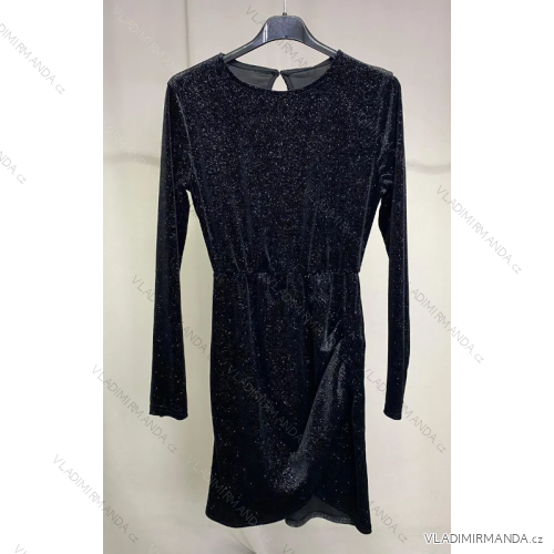 Šaty elegantné trblietavé dlhý rukáv dámske (S/M ONE SIZE) TALIANSKA MÓDA IMPLP2358820175