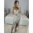 Šaty dlhé elegantné na ramienka dámske (S/M ONE SIZE) TALIANSKA MODA IM323VIOLA/DUR biela S/M