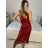 Šaty dlhé elegantné na ramienka dámske (S/M ONE SIZE) TALIANSKA MODA IM323VIOLA