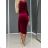 Šaty sametové elegantný dlhý rukáv dámske (S/M ONE SIZE) TALIANSKA MÓDA IMD23861/DU čierna S/M