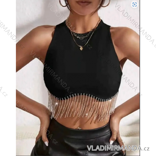 Top croptop na ramienka dámsky (S/M ONE SIZE) TALIANSKA MÓDA IMPLP2332678065