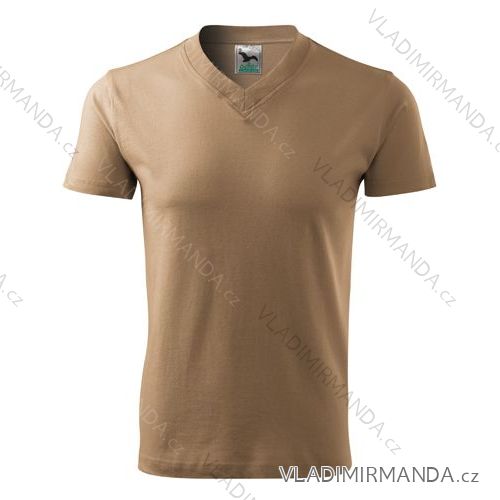 Tričko v-neck krátky rukáv unisex (s-xxl) reklamný textil 102A