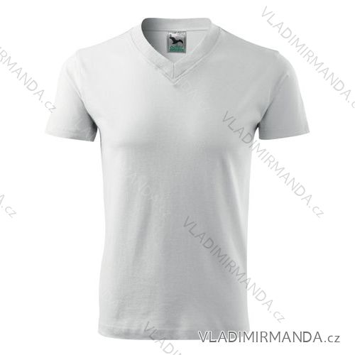 Tričko v-neck krátky rukáv unisex (s-xxl) reklamný textil 102B