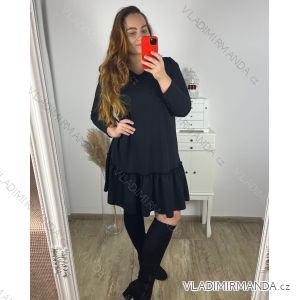 Šaty elegantný dlhý rukáv dámske nadrozmer (3XL/4XL ONE SIZE) TALIANSKA MÓDA IMWQ23202