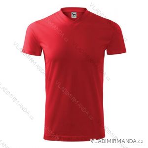 Tričko heavy v-neck krátky rukáv unisex nadrozmerné (xxxl) reklamný textil 111/1