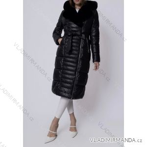 Kabát s kožúškom zimný dámsky (S/M ONE SIZE) TALIANSKA MÓDA IMHMS23047
