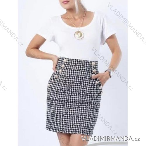 Sukňa krátka púzdrová dámska (S/M ONE SIZE) TALIANSKA MÓDA IMHMS23090
