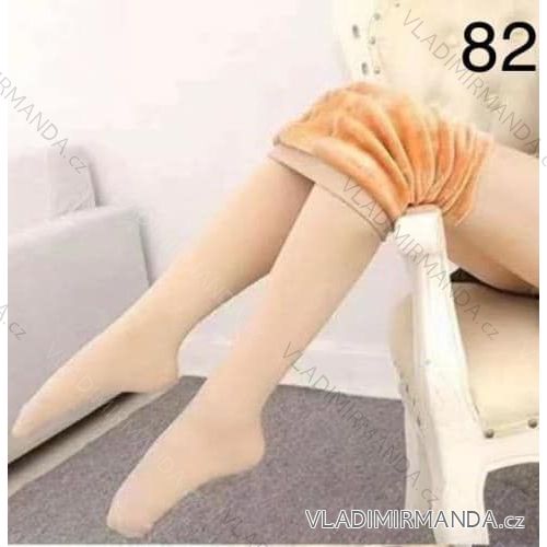 Silonky pančucháče dlhé zateplené dámske (S/M ONE SIZE) TALIANSKA MÓDA IMM23SC011A/DR béžová S/M