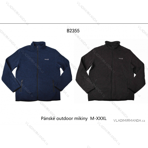 Mikina outdoorová na zips dlhý rukáv pánska (M-3XL) WOLF B2355