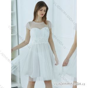 Šaty spoločenské krátky rukáv dámske (S/M ONE SIZE) TALIANSKA MóDA IMHMS23122