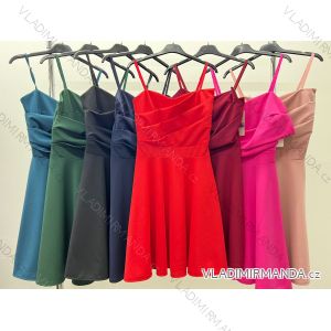 Šaty elegantné spoločenské na ramienka dámske (S/M ONE SIZE) TALIANSKA MóDA IM423888