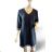 Šaty voľnočasové dlhý rukáv dámske (S/M/L ONE SIZE) TALIANSKA MÓDA IMD23769 tmavo modrá M / L
