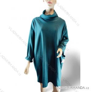Šaty teplé dlhý rukáv dámske nadrozmer (XL/2XL ONE SIZE) TALIANSKA MóDA IMC23SMILE