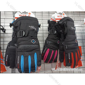 Rukavice prstové šušťákové lyžiarske dámske a pánske (M-2XL) ECHT ECHT23HX042