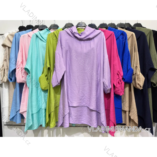 Tunika oversize dlhý rukáv dámska (S/M ONE SIZE) TALIANSKA MÓDA IMPSH2421240A