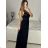 Šaty dlhé elegantné s flitrami na ramienka dámske (S/M ONE SIZE) TALIANSKA MÓDA IMPMD2329979C