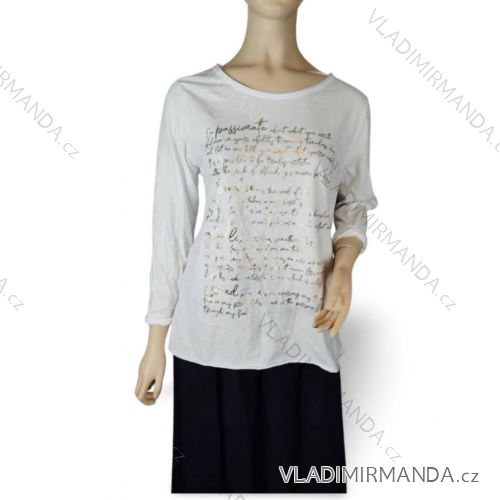 Tunika tričko dlhý rukáv dámska (S/M ONE SIZE) TALIANSKA MóDA IM423PASSION