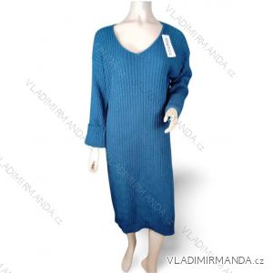 Šaty pletené dlhý rukáv dámske (L/XL ONE SIZE) TALIANSKA MóDA IMC23483