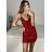 Šaty flitrové na ramienka dámske (S/M ONE SIZE) TALIANSKA MODA IMM23M6369/DU S/M zlatá