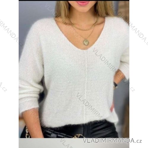 Sveter pletený dlhý rukáv dámske (S/M ONE SIZE) TALIANSKA MÓDA IMWAA24020