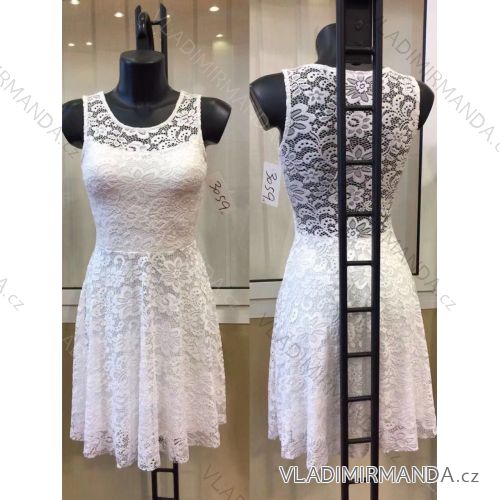 Šaty spoločenské krajkové bez rukávu dámske (S/M ONE SIZE) TALIANSKA MÓDA IMHMS23147