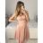 Šaty krátke spoločenské na ramienka dámske (S/M ONE SIZE) TALIANSKA MÓDA IMPSH23C662/DU S/M staroružová