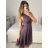 Šaty krátke spoločenské na ramienka dámske (S/M ONE SIZE) TALIANSKA MÓDA IMPSH23C662/DU S/M staroružová