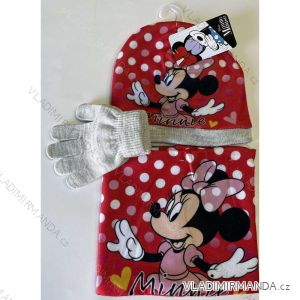 Súprava čiapky, nákrčník a rukavice zimné prstové mínnie mouse detská dievčenská (ONE SIZE) SETINO HW4033