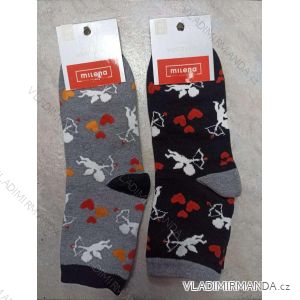 Ponožky valentínske veselé slabé dámske amor (37-41) POLSKÁ MÓDA DPP24009