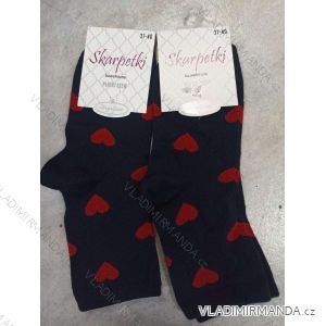 Ponožky valentínske veselé slabé dámske srdce (37-40) POLSKÁ MÓDA DPP24012