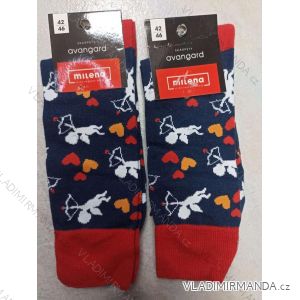 Ponožky valentínske veselé slabé pánske amor (42-46) POLSKÁ MÓDA DPP24014
