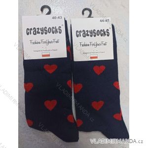 Ponožky valentínske veselé slabé pánske srdce (40-43, 44-47) POĽSKÁ MÓDA DPP24017