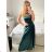 Šaty dlhé elegantné na ramienka dámske (S/M ONE SIZE) TALIANSKA MODA IM323013