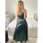 Šaty dlhé elegantné na ramienka dámske (S/M ONE SIZE) TALIANSKA MODA IM323013/DU   béžová   S/M