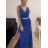 Šaty elegantné spoločenské na ramienka dámske (S/M ONE SIZE) TALIANSKA MÓDA IMM22fs52571/DR tmavo ružová