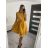 Šaty elegantné letné bez rukávov dámske (S/M/L ONE SIZE) TALIANSKA MÓDA IMHMS23NELA/DU - Farba   oranžová - veľkosť   M / L
