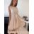 Šaty elegantné letné bez rukávov dámske (S/M/L ONE SIZE) TALIANSKA MÓDA IMHMS23NELA/DU - Farba   oranžová - veľkosť   M / L