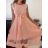 Šaty elegantné letné bez rukávov dámske (S/M/L ONE SIZE) TALIANSKA MÓDA IMHMS23NELA/DU - Farba   oranžová - veľkosť   M / L