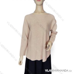 Sveter oversize úpletový dlhý rukáv dámsky (S/M ONE SIZE) TALIANSKA MóDA IMC23390/DR