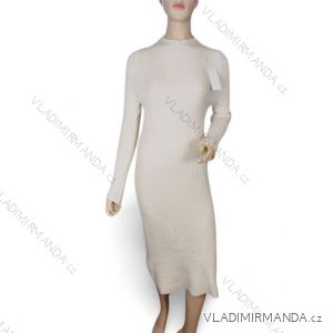 Šaty dlhé úpletové s rolákom dlhý rukáv dámske (S/M ONE SIZE) TALIANSKA MÓDA IMPGM2311716