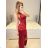 Šaty dlouhé společenské na ramínka dámské (S/M ONE SIZE) ITALSKá MODA IM3236537/DU S/M čierna