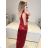 Šaty dlouhé společenské na ramínka dámské (S/M ONE SIZE) ITALSKá MODA IM3236537/DU S/M čierna