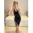Šaty dlouhé společenské na ramínka dámské (S/M ONE SIZE) ITALSKá MODA IM3236537/DU S/M čierna