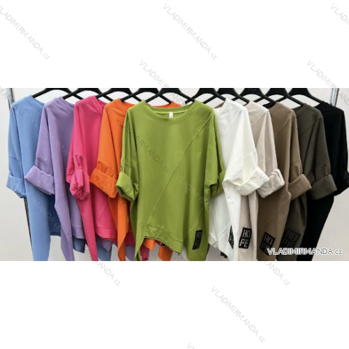 Tunika oversize dlouhý rukáv dámská (S/M/L ONE SIZE) ITALSKÁ MÓDA IMPLI2437764