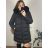 Bunda zimná s kapucňou dámska nadrozmer (3XL-7XL) POĽSKÁ MODA BLI2381296/DU Čierna 5XL