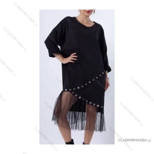 Šaty dlhý rukáv dámske (S/M ONE SIZE) TALIANSKA MÓDA IMPLI2435114